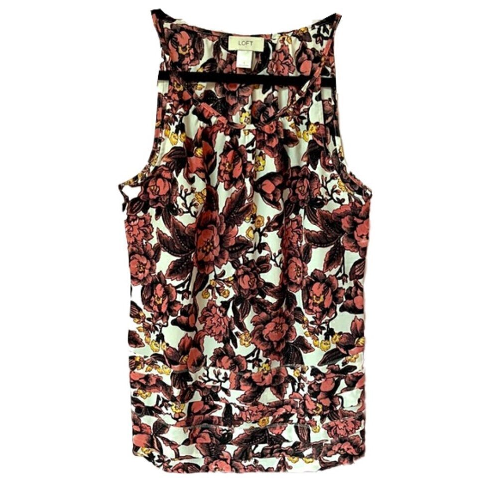 ❤️ 🆕 LOFT Floral Blouse with layers NWOT